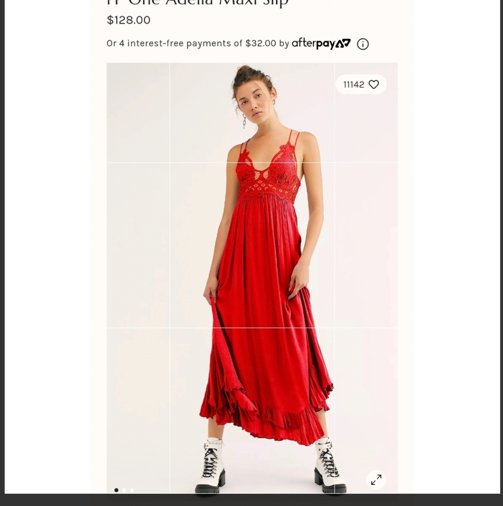 Free people one Adella maxi slip dress
